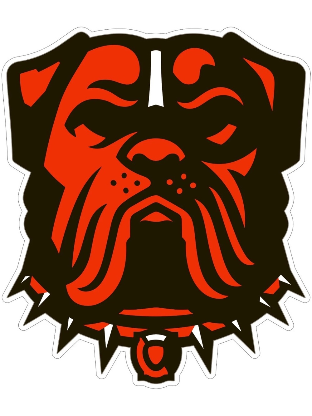 Cleveland Browns Dawg Pound Logo Vinyl Decal NFL 4”